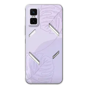 Чехол цветочный дизайн для Infinix GT 30 Pro (Монстера фиолетовая)