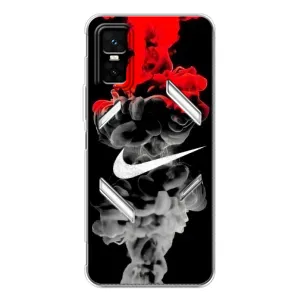 Силіконовый Чохол на Infinix GT 30 Pro з картинкою НАЙК (Nike дим)