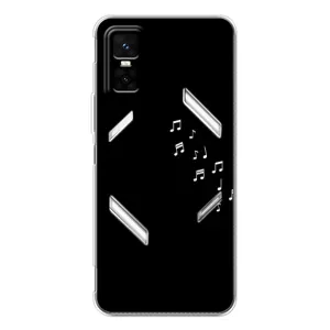 Чехол с картинками на черном фоне для Infinix GT 30 Pro (Ноты)