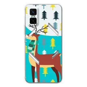 Силіконовий бампер з картинкою звірів для Infinix GT 30 Pro (Олень із шарфом)
