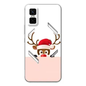 Чохол Санта Клаус для Infinix GT 30 Pro (Оленя)