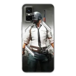 Силиконовый чехол с картинкой "Герой Pubg" на Infinix GT 30 Pro (Пабг)