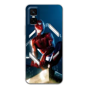 Чехол Супергерой Человека Паука на Infinix GT 30 Pro (Паук на доме)