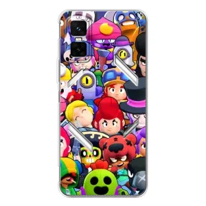 Силиконовый Чехол на Infinix GT 30 Pro с картинкой Brawl Stars (Персонажи)