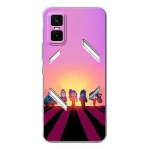 Силиконовый Чехол на Infinix GT 30 Pro с картинкой Brawl Stars (Персонажи в закате)