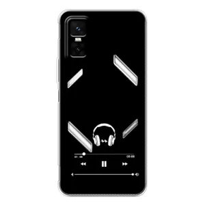 Чехол с картинками на черном фоне для Infinix GT 30 Pro (Плеер)