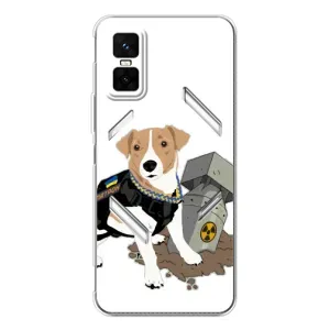 Чехол с принтом Собаки Патрон для Infinix GT 30 Pro (Пёс Патрон с ракетой)