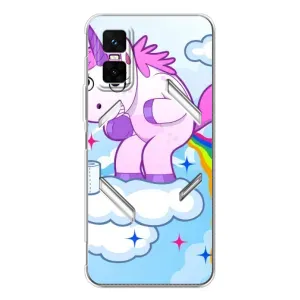 Чехол Unicorn на Infinix GT 30 Pro (Радуга единорожка)