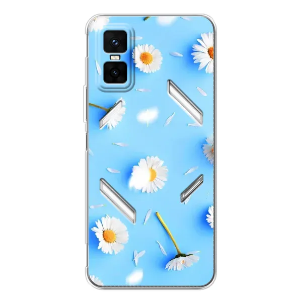 Чехол с рисунком «ромашки на голубом» для Infinix GT 30 Pro