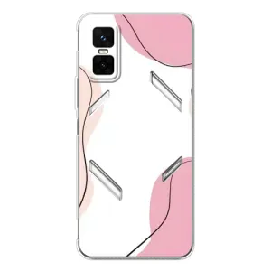 Чехол цветочный дизайн для Infinix GT 30 Pro (Розовый фон)
