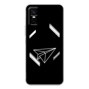 Чехол с картинками на черном фоне для Infinix GT 30 Pro (Самолетик)