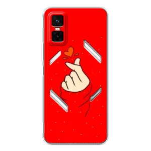 Чехлы (Знак сердечка) на Infinix GT 30 Pro (Сердце на красном)