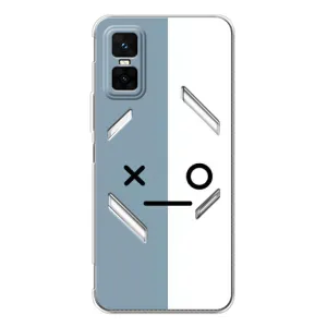 Силиконовые Чехлы (смешные стикеры) для Infinix GT 30 Pro (Серо-белый)
