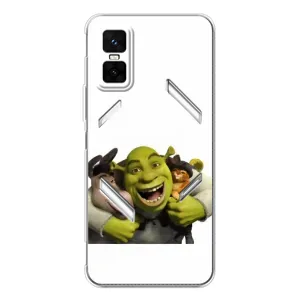 Друкований чохол з принтом Шрек для Infinix GT 30 Pro (Шрек осел і кіт)