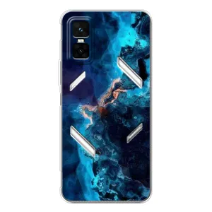 Чехлы с тематикой "Мрамор" на ГТ 30 Про (Синий мрамор)