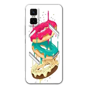 Чехол с изображением вкусной еды для Infinix GT 30 Pro (Сочные пончики)