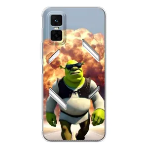 Друкований чохол з принтом Шрек для Infinix GT 30 Pro (Епічний вибух Шрек)