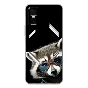 Силіконовий Чохол з Энотами на Infinix GT 30 Pro (Стильний Єнот)
