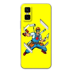 Силиконовый бампер (Работники) на Infinix GT 30 Pro (Строитель)