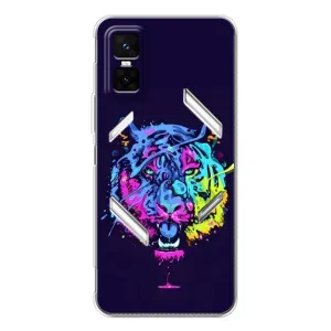 Силіконовий бампер з картинкою звірів для Infinix GT 30 Pro (Тигр-Арт)