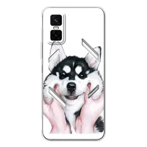 Бампер для Infinix GT 30 Pro з картинкою "Песики" (Собака Хаскі)