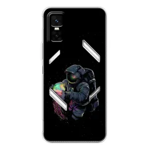 Силиконовый Чехол с принтом "Космонавты" на Infinix GT 30 Pro (В руках земля)