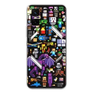 Чехол майнкрафт для Infinix GT 30 Pro (Все персонажи)