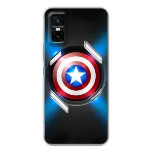 Чехол с Щитом Капитана Америки на Infinix GT 30 Pro (Яркий Щит Капитана)