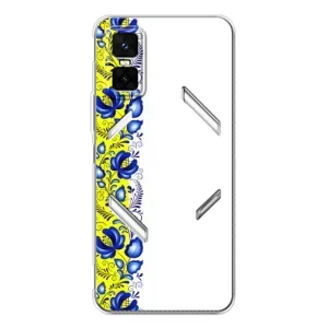 Силиконовый Чехол на Infinix GT 30 Pro с картинкой Вышиванки (Желто-синяя вышиванка)
