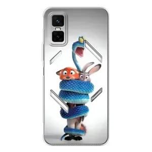 Силіконовий чохол з принтом Зоотрополіс для Infinix GT 30 Pro (Змія Зоо)