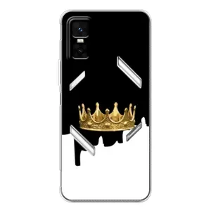 Чехол (Корона на чёрном фоне) для ГТ 30 Про (Золотая корона)