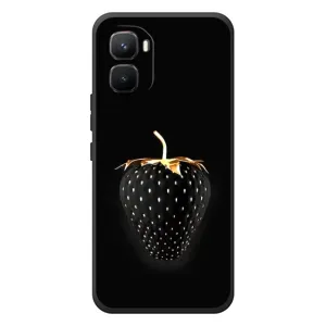 Чехол с изображением вкусной еды для Infinix GT 50 Pro (Чёрная клубника)