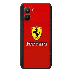 Силиконовый бампер с картинкой машины на Infinix GT 50 Pro (Ferrari Logo)
