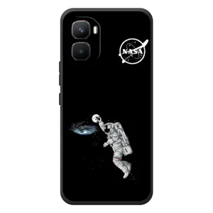 Силиконовый бампер с принтом "Наса" на Infinix GT 50 Pro (Космонавт баскетболист)
