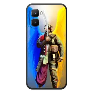 Чехол с картинкой (Патриотический КОЗАК) на Infinix GT 50 Pro (Козак с крыльями)