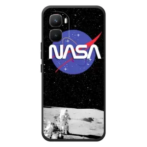 Силиконовый бампер с принтом "Наса" на Infinix GT 50 Pro (Nasa на луне)