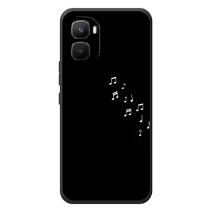 Чехол с картинками на черном фоне для Infinix GT 50 Pro (Ноты)