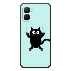 Силіконовий чохол з котиком для Infinix GT 50 Pro (Падаючий кіт)