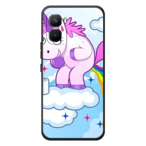 Чехол Unicorn на Infinix GT 50 Pro (Радуга единорожка)