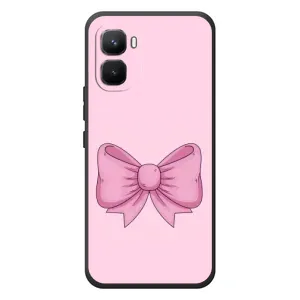 Чехол банты для Infinix GT 50 Pro (Розовый бантик)