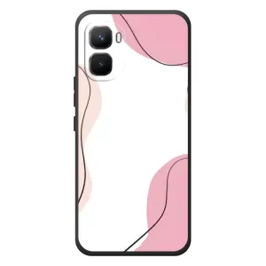 Чехол цветочный дизайн для Infinix GT 50 Pro (Розовый фон)