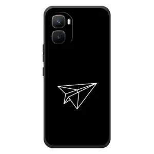 Чехол с картинками на черном фоне для Infinix GT 50 Pro (Самолетик)