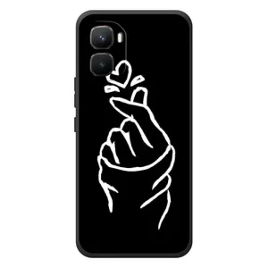 Чехлы (Знак сердечка) на Infinix GT 50 Pro (Сердце на черном)
