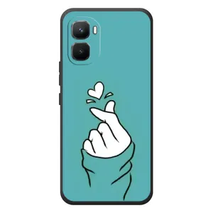 Чехлы (Знак сердечка) на Infinix GT 50 Pro (Сердечко на бирюзовом)