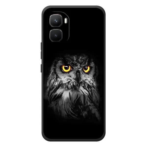 Чехол с рисунком «Сова на чёрном» для Infinix GT 50 Pro Чехол с рисунком «Сова на чёрном» для Infinix GT 50 Pro