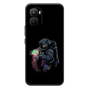 Силіконовый Чохол з принтом "Космонавти" на Infinix GT 50 Pro (В руках земля)