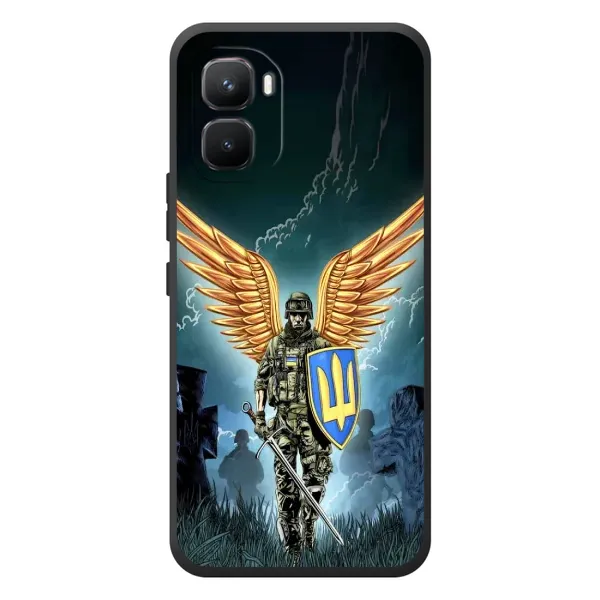 Чехол с рисунком «ЗСУ з крильями» для Infinix GT 50 Pro
