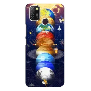 Чехол (ТПУ) с планетами на Infinix Hot 10 Lite (Арт планети)