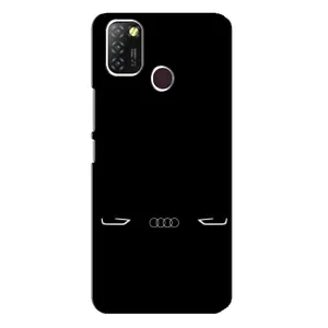 Силіконовий бампер з картинкою машини на Infinix Hot 10 Lite (Сілует Audi)
