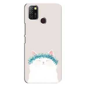 Чохол на тематику: Коти для Infinix Hot 10 Lite (Білий котик)